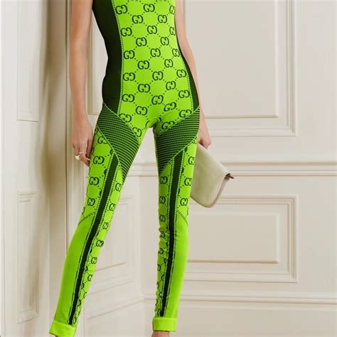 green gucci romper|gucci jumpsuit cheap.